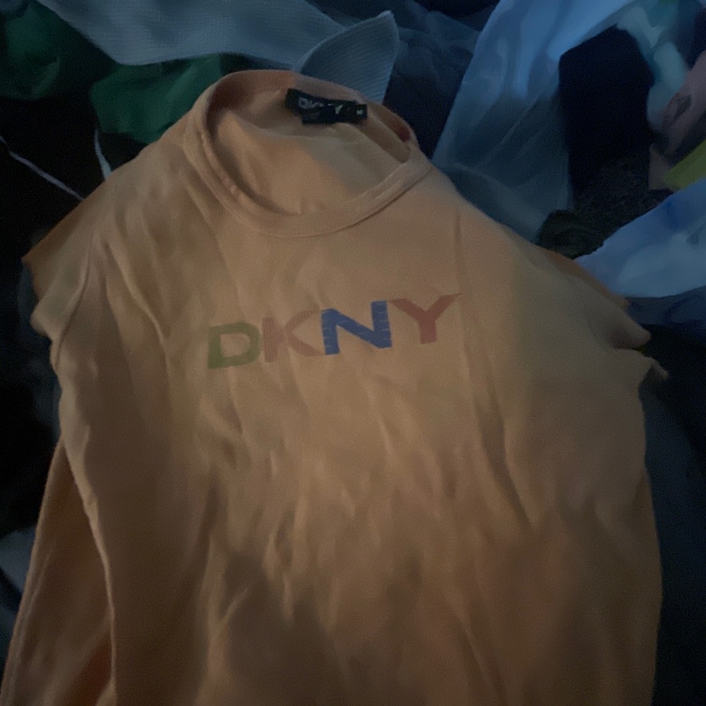 Vintage Orange DKNY Baby Tee